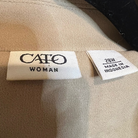 Cato Beige/Taupe Women's Blazer. Suade feel.  Size 28W - Picture 4 of 6